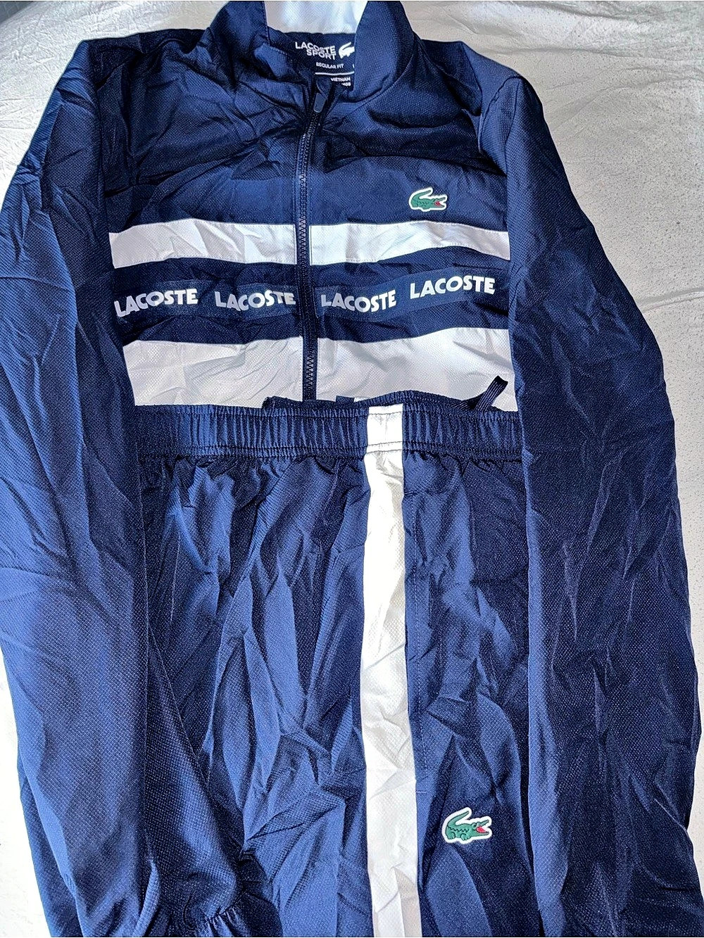 Lacoste Sport Printed Tracksuit Blue & White US 5 - Picture 2 of 8
